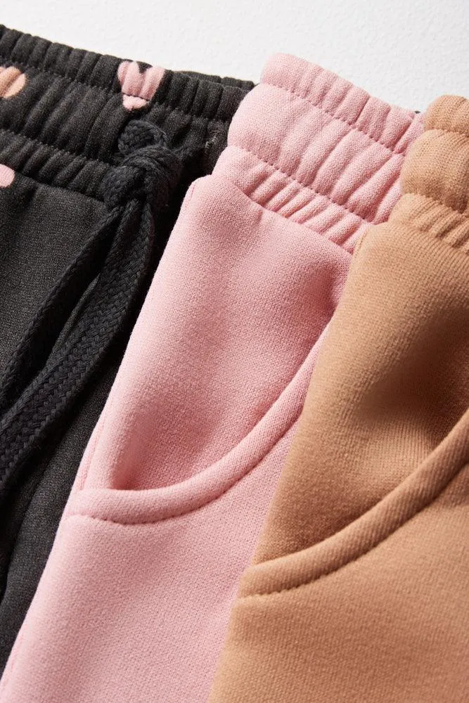 3 Pack Heart Trackpants Natural
