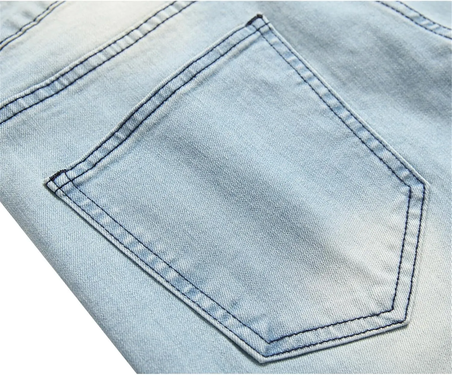Andongnywell Men's Jeans Comfort Denim Straight Leg Relaxed Fit Jeans Simple Wear-Resistant Cargo Pants