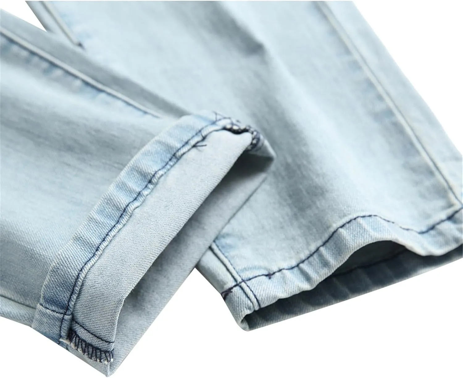 Andongnywell Men's Jeans Comfort Denim Straight Leg Relaxed Fit Jeans Simple Wear-Resistant Cargo Pants