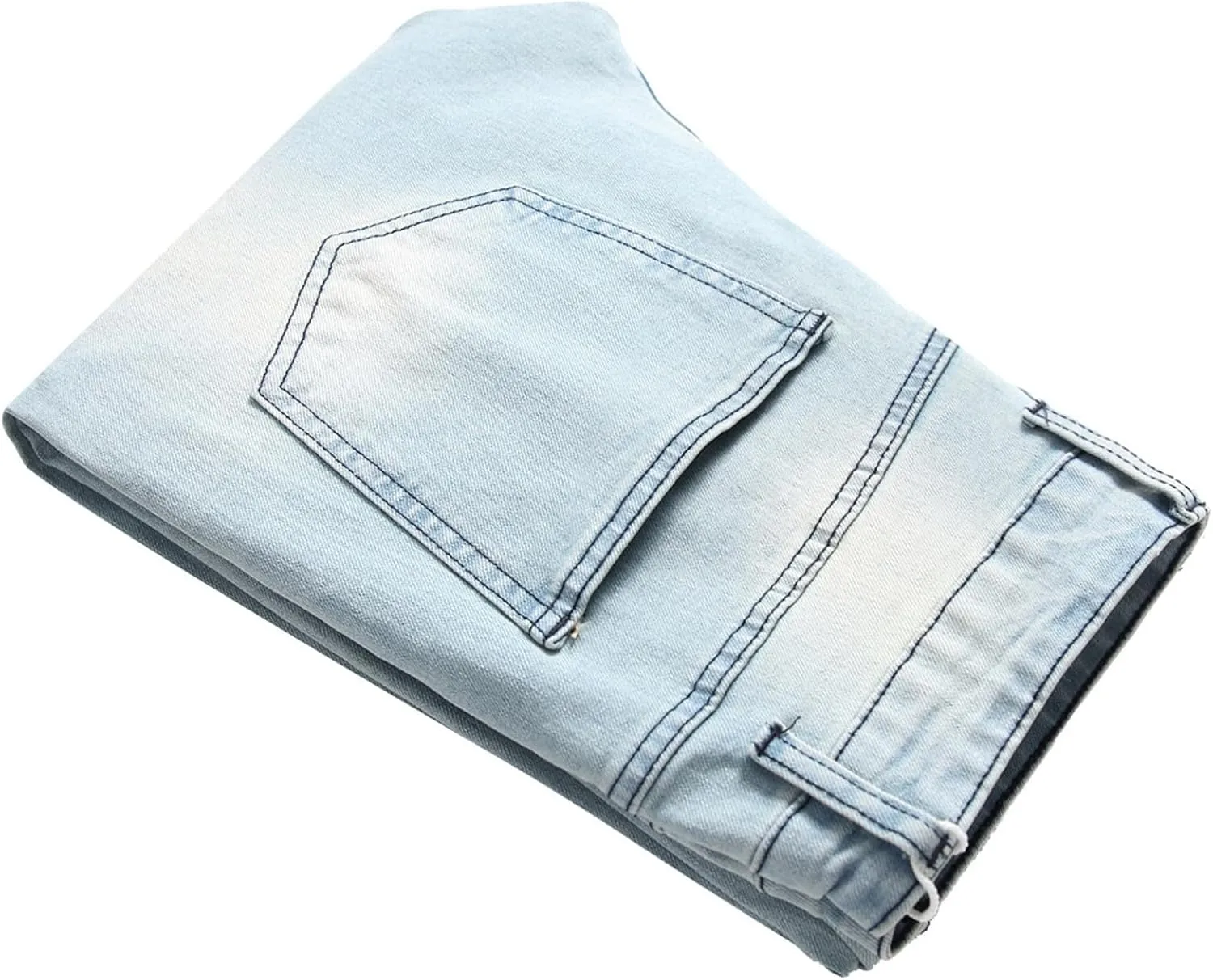 Andongnywell Men's Jeans Comfort Denim Straight Leg Relaxed Fit Jeans Simple Wear-Resistant Cargo Pants