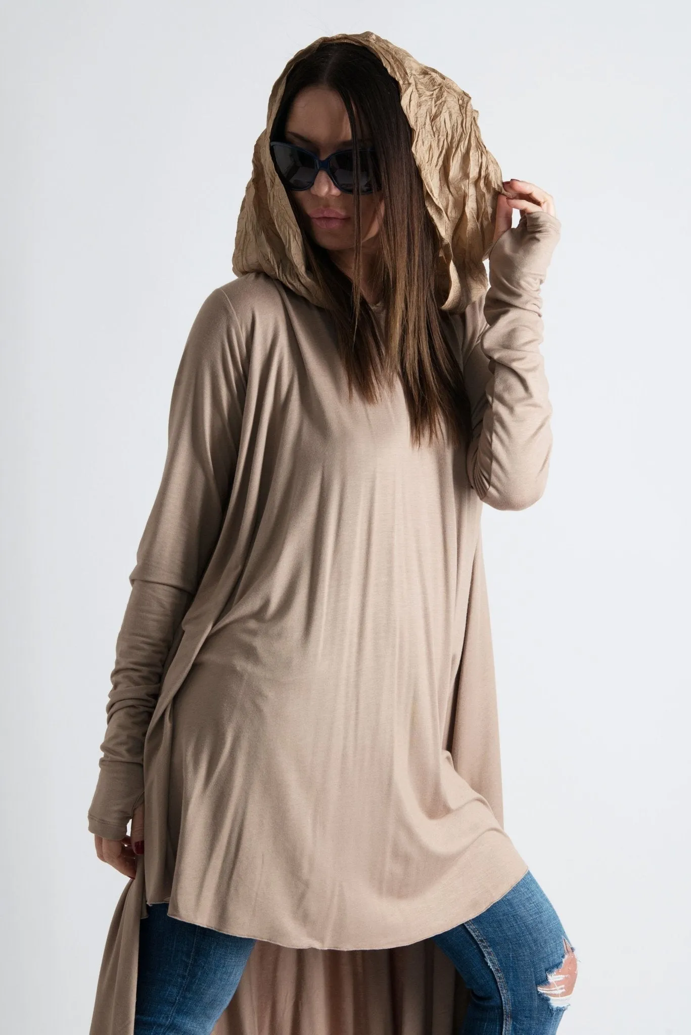 ANIE Long sleeve Hooded Tunic SALE