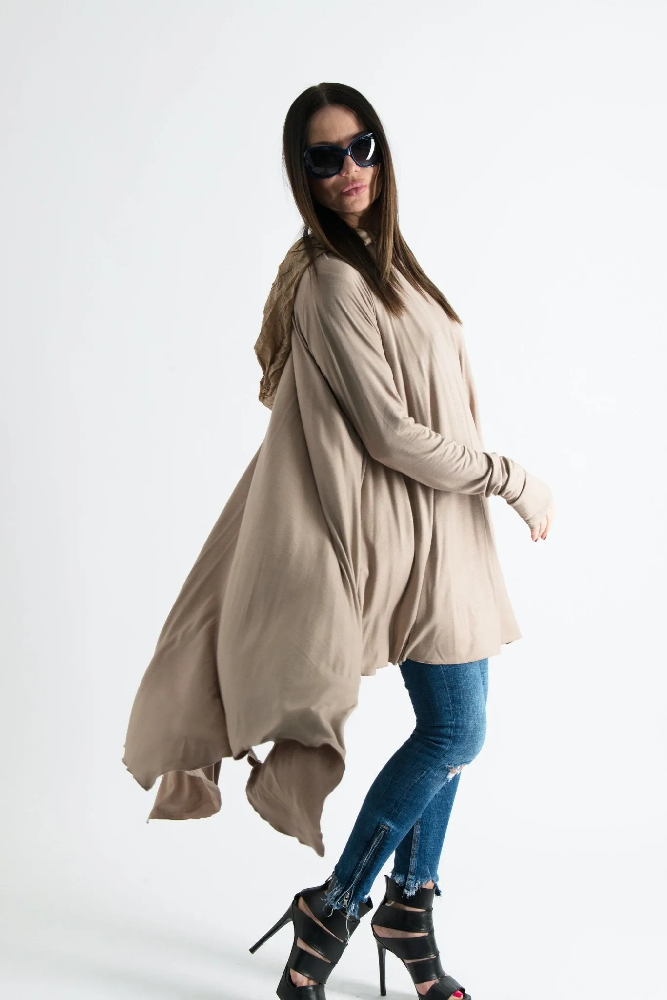 ANIE Long sleeve Hooded Tunic SALE