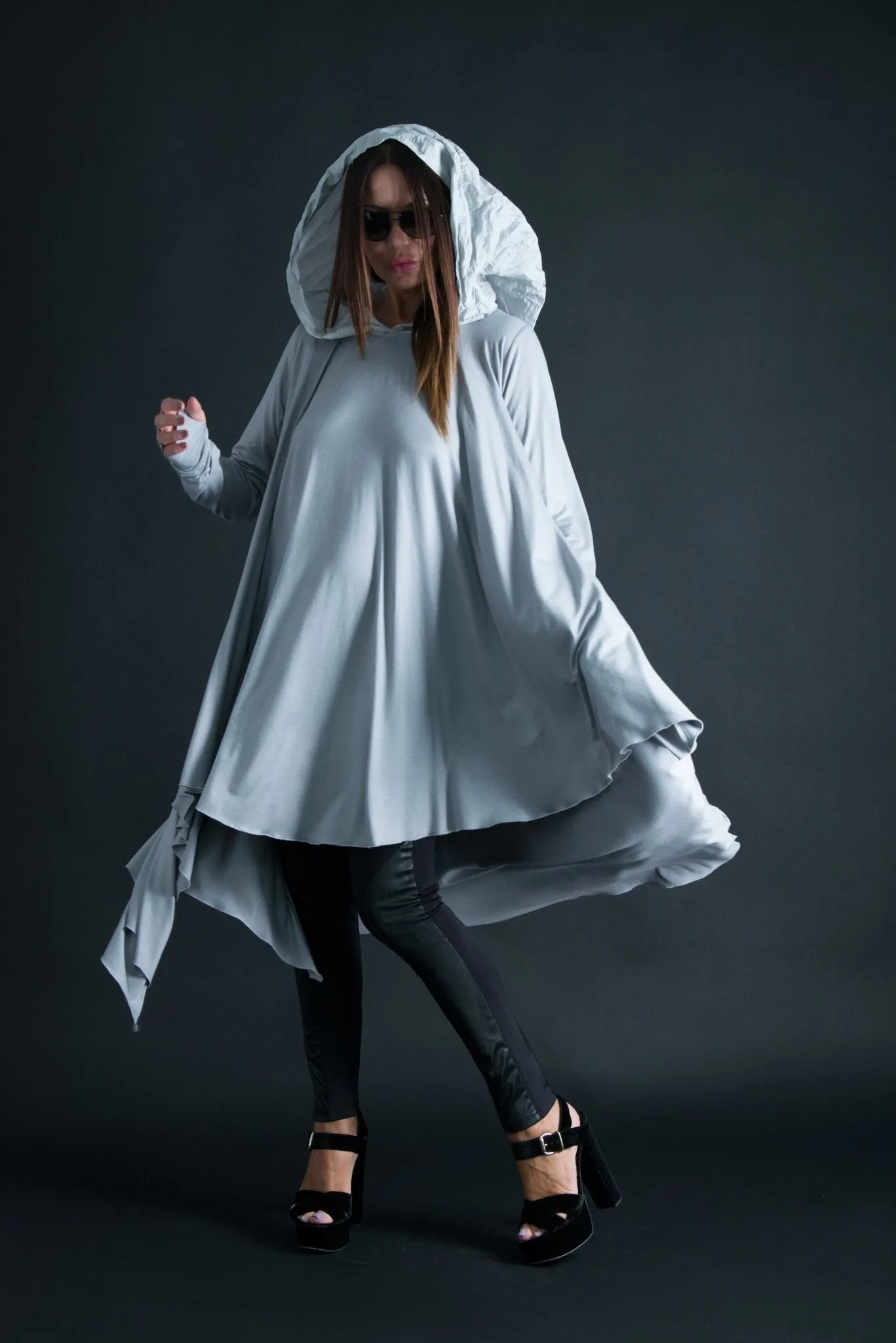 ANIE Long sleeve Hooded Tunic SALE