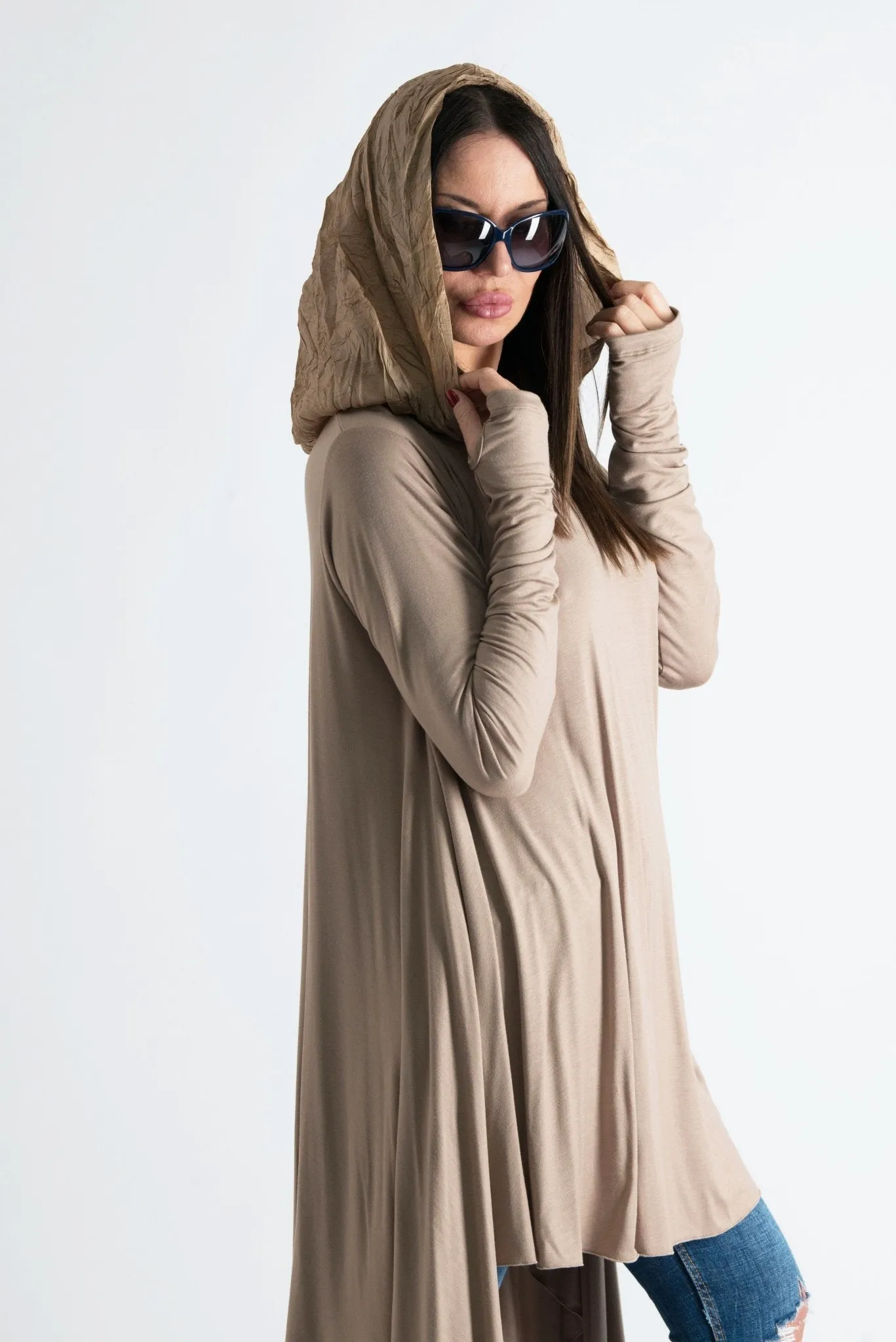 ANIE Long sleeve Hooded Tunic SALE