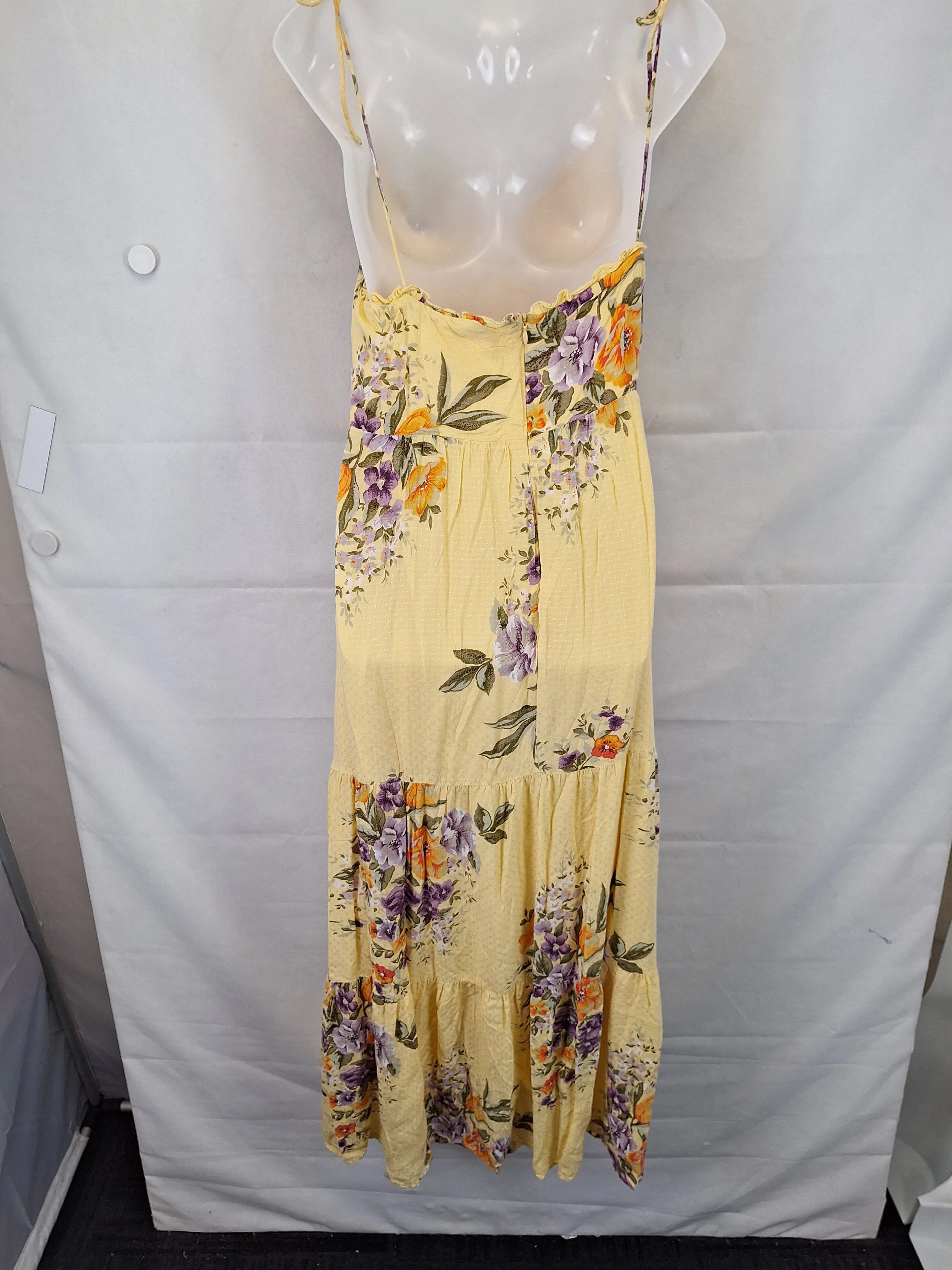 Auguste Textured Spring Bouquet Sundress Maxi Dress Size 12