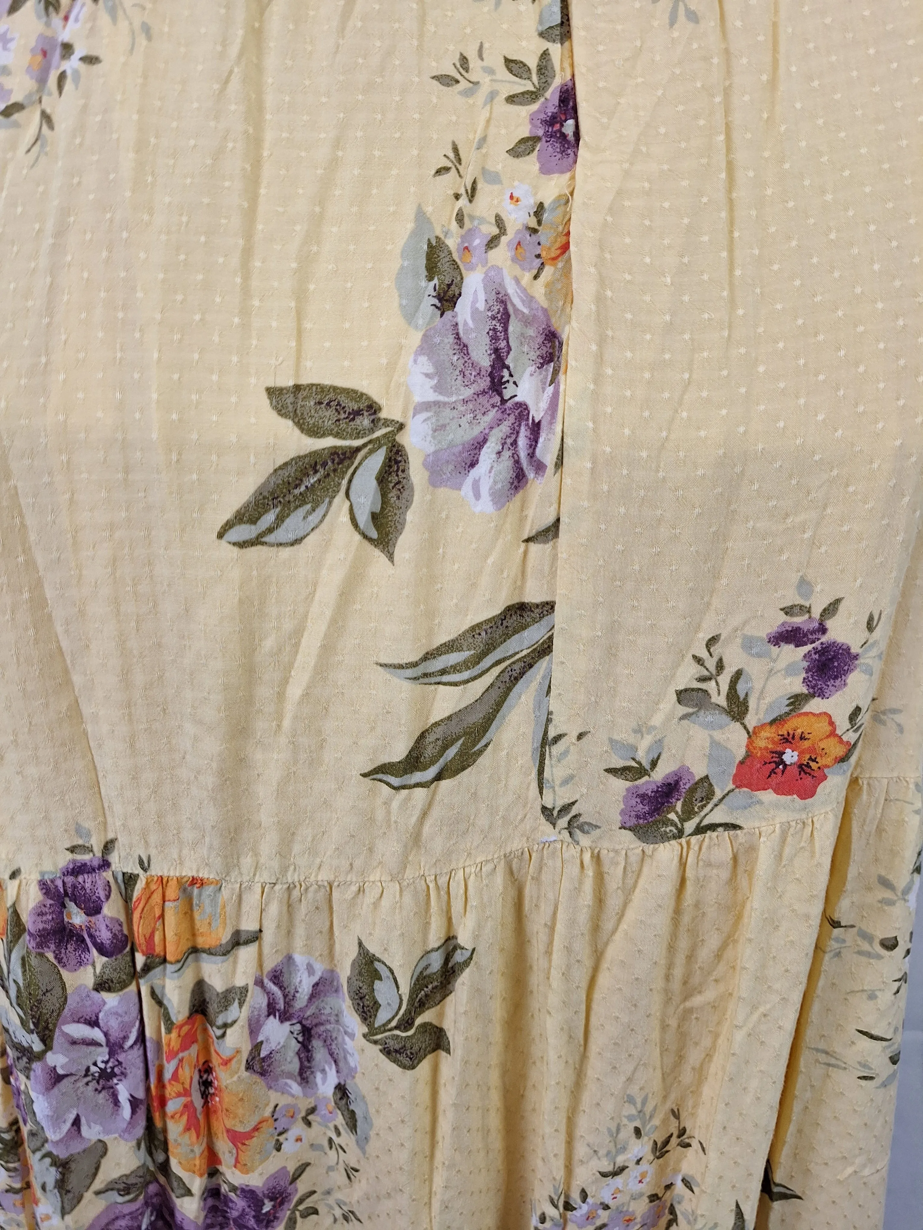 Auguste Textured Spring Bouquet Sundress Maxi Dress Size 12