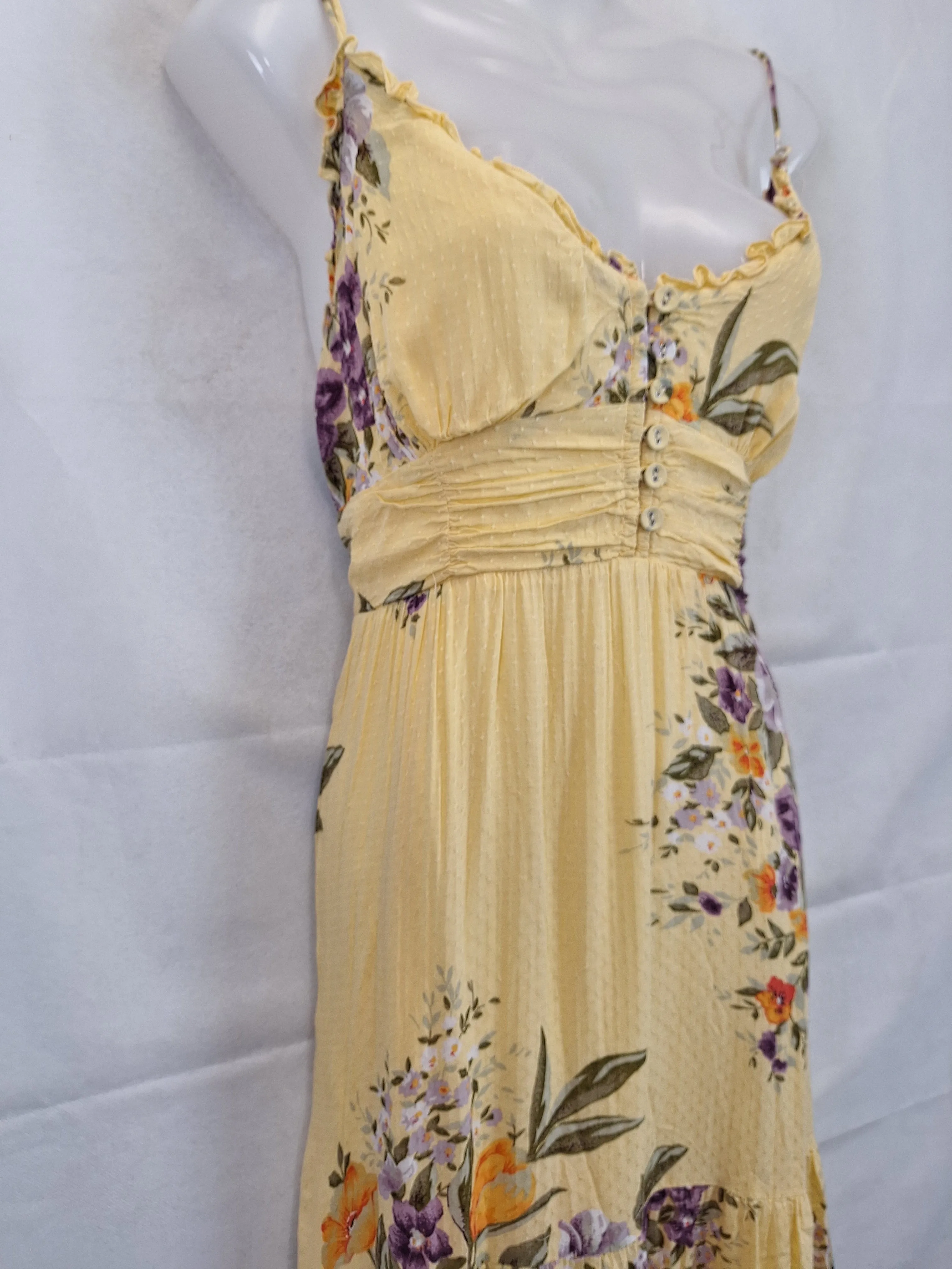 Auguste Textured Spring Bouquet Sundress Maxi Dress Size 12