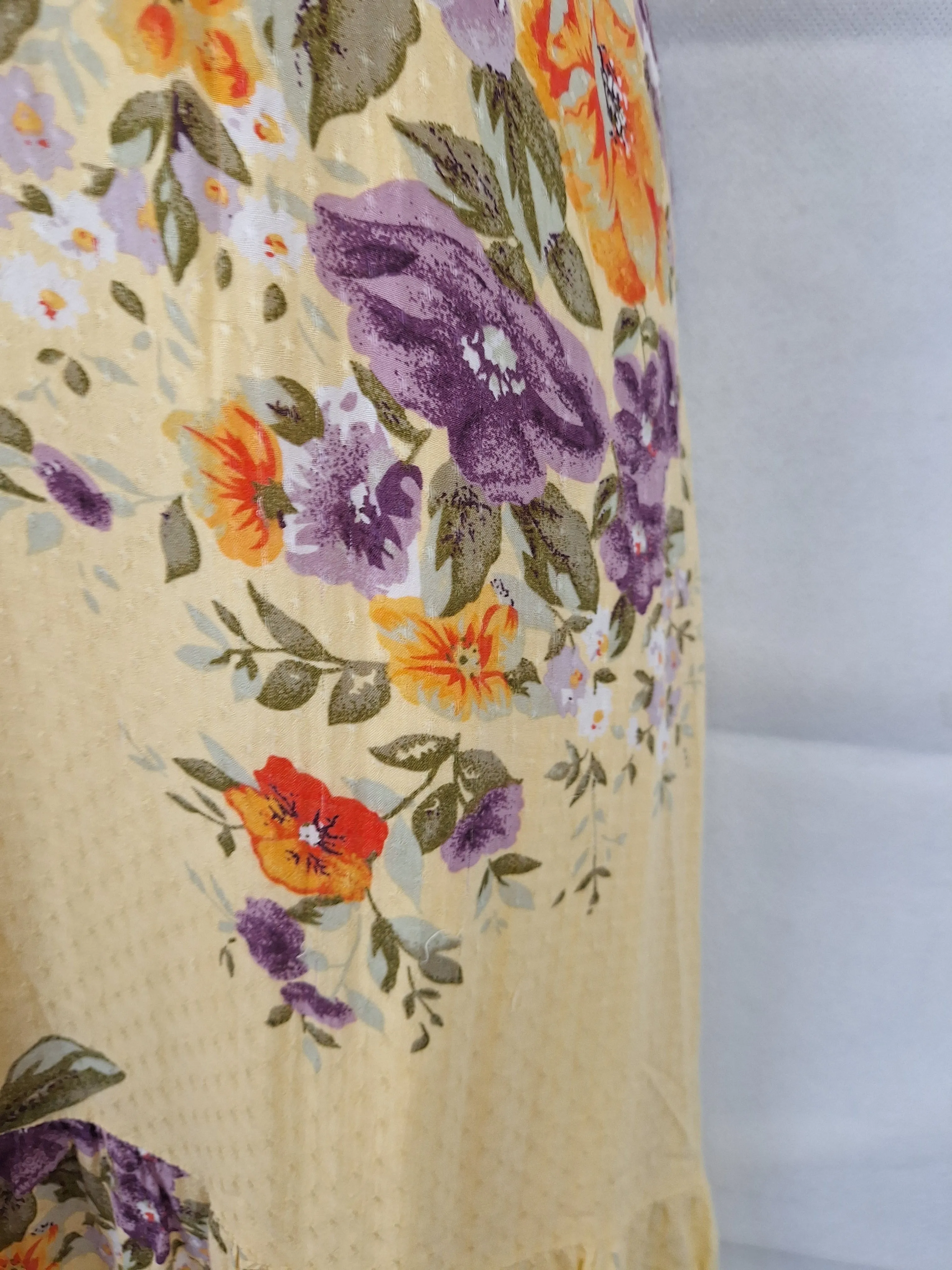 Auguste Textured Spring Bouquet Sundress Maxi Dress Size 12