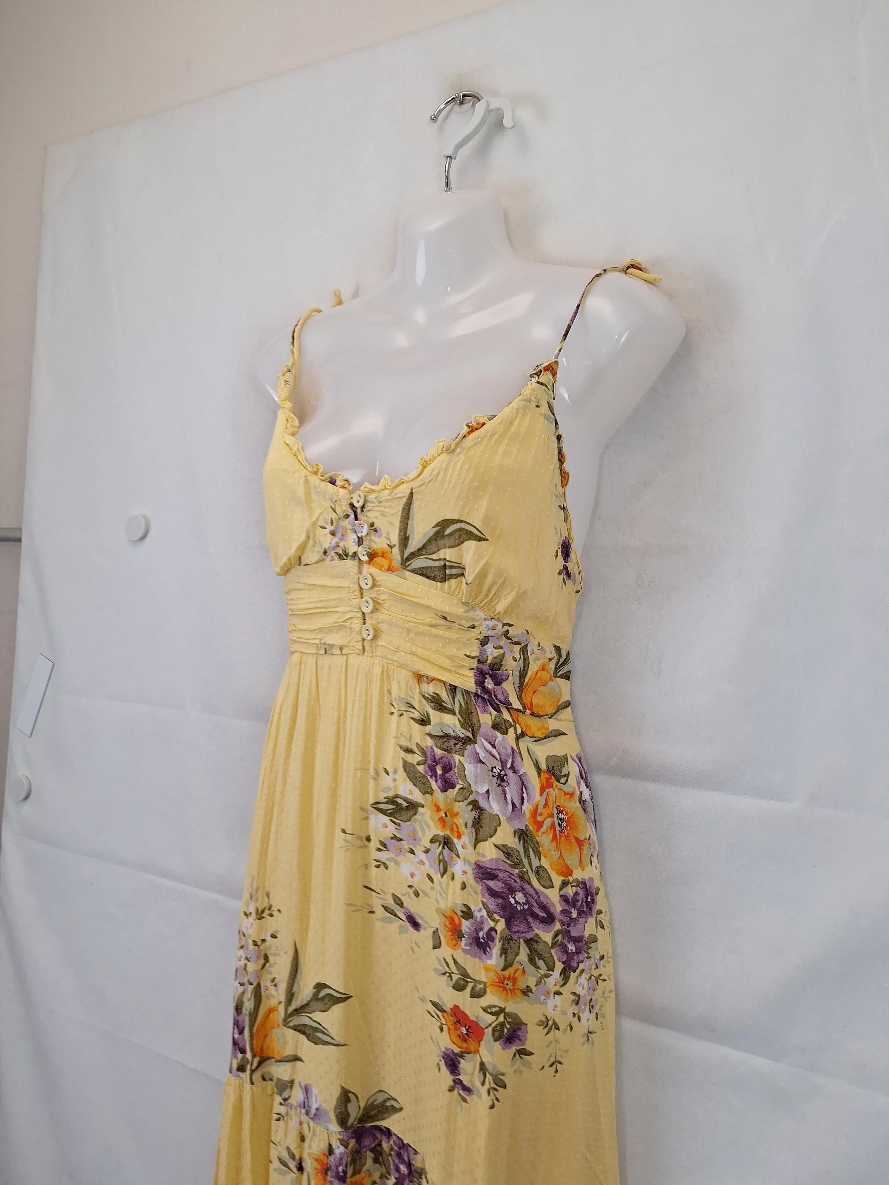 Auguste Textured Spring Bouquet Sundress Maxi Dress Size 12