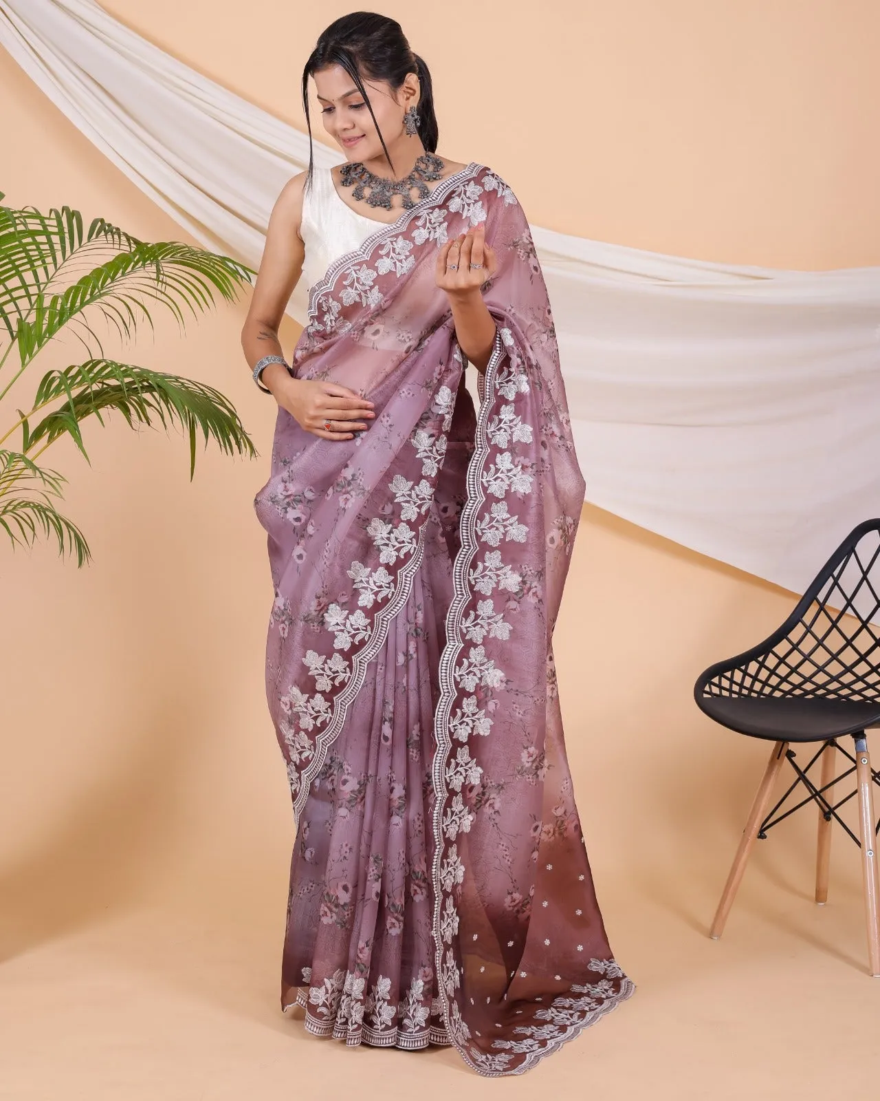Beautiful Designer Alia Pure Soft Organza Silk Saree