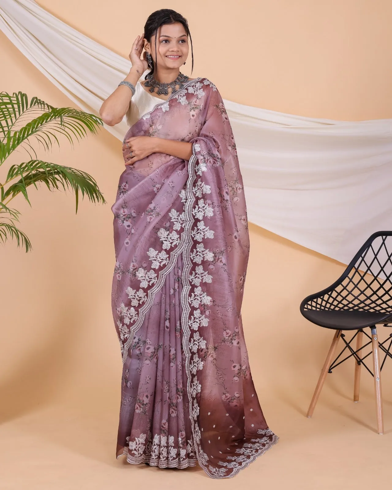 Beautiful Designer Alia Pure Soft Organza Silk Saree