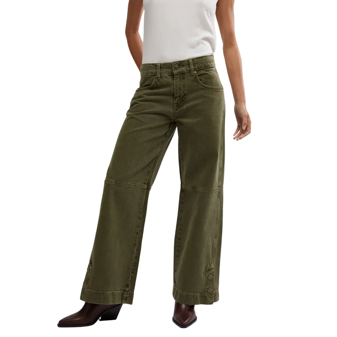 Benji Relaxed Wide Leg in Army