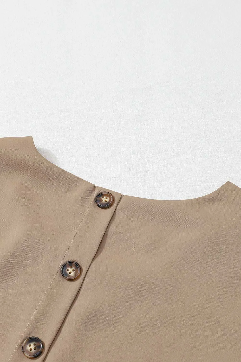 Black Basic Leg-of-mutton Sleeve Round Neck Blouse | Shop Now