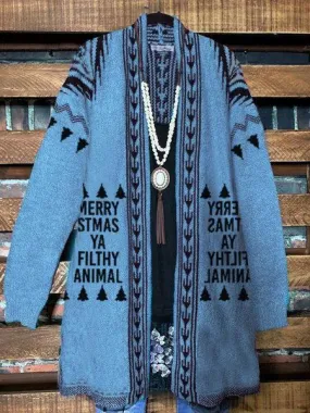 Blue Letter Shift Casual Outerwear