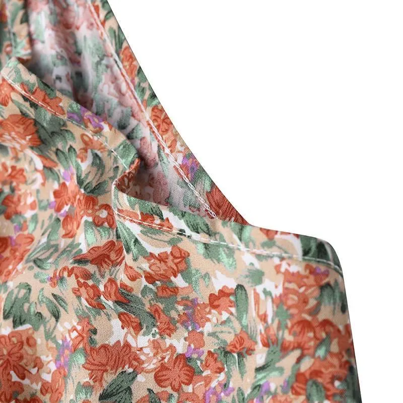 Boho Floral Print Plus Size Sundress