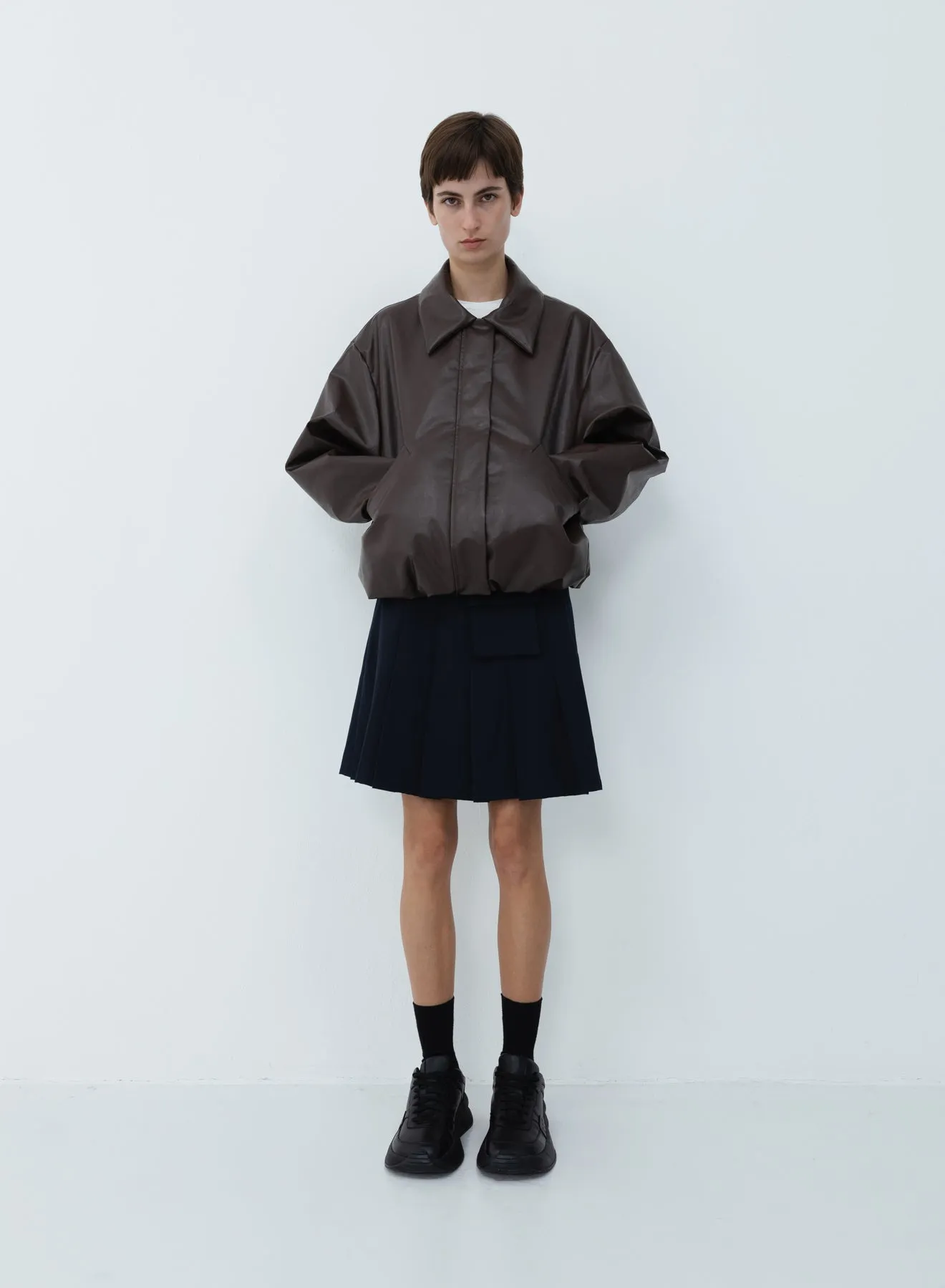 Bomber short oil | dark brown