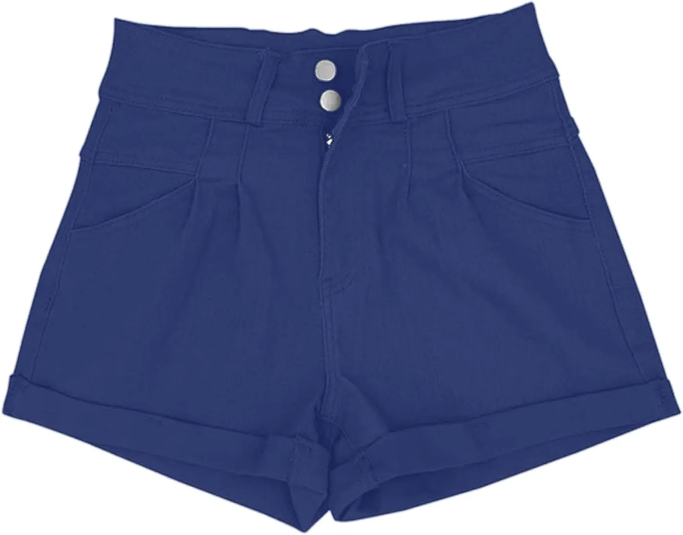 Business Dress Shorts for Women High Waisted Folded Hem Flex Flat Front Shorts Breathable Loose-Fit Comfy Work Short