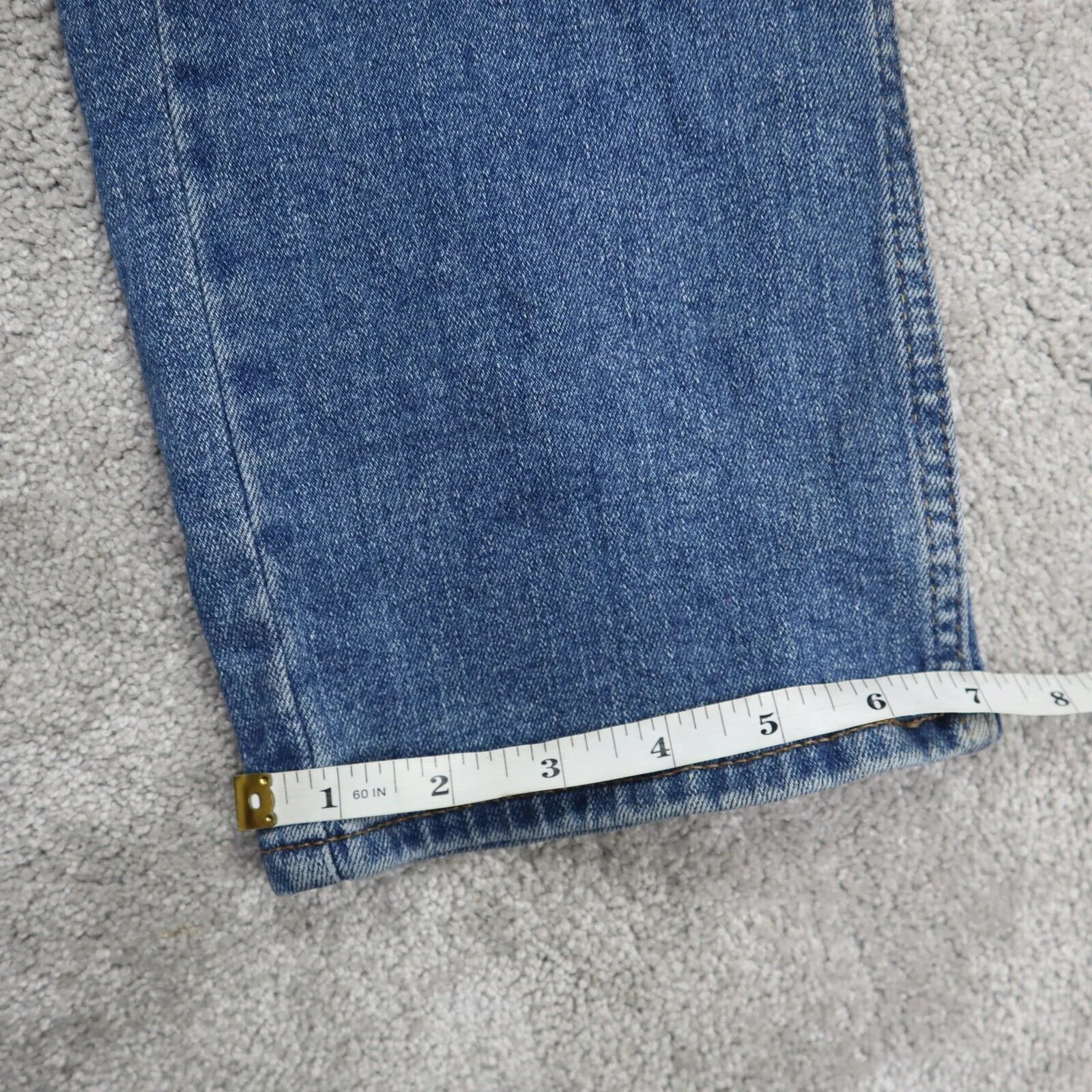 Denizen From Levis Jeans  Mens Blue Solid 218 Straight Leg Denim Logo W30XL32