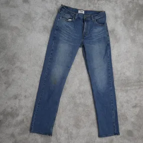 Denizen From Levis Jeans  Mens Blue Solid 218 Straight Leg Denim Logo W30XL32