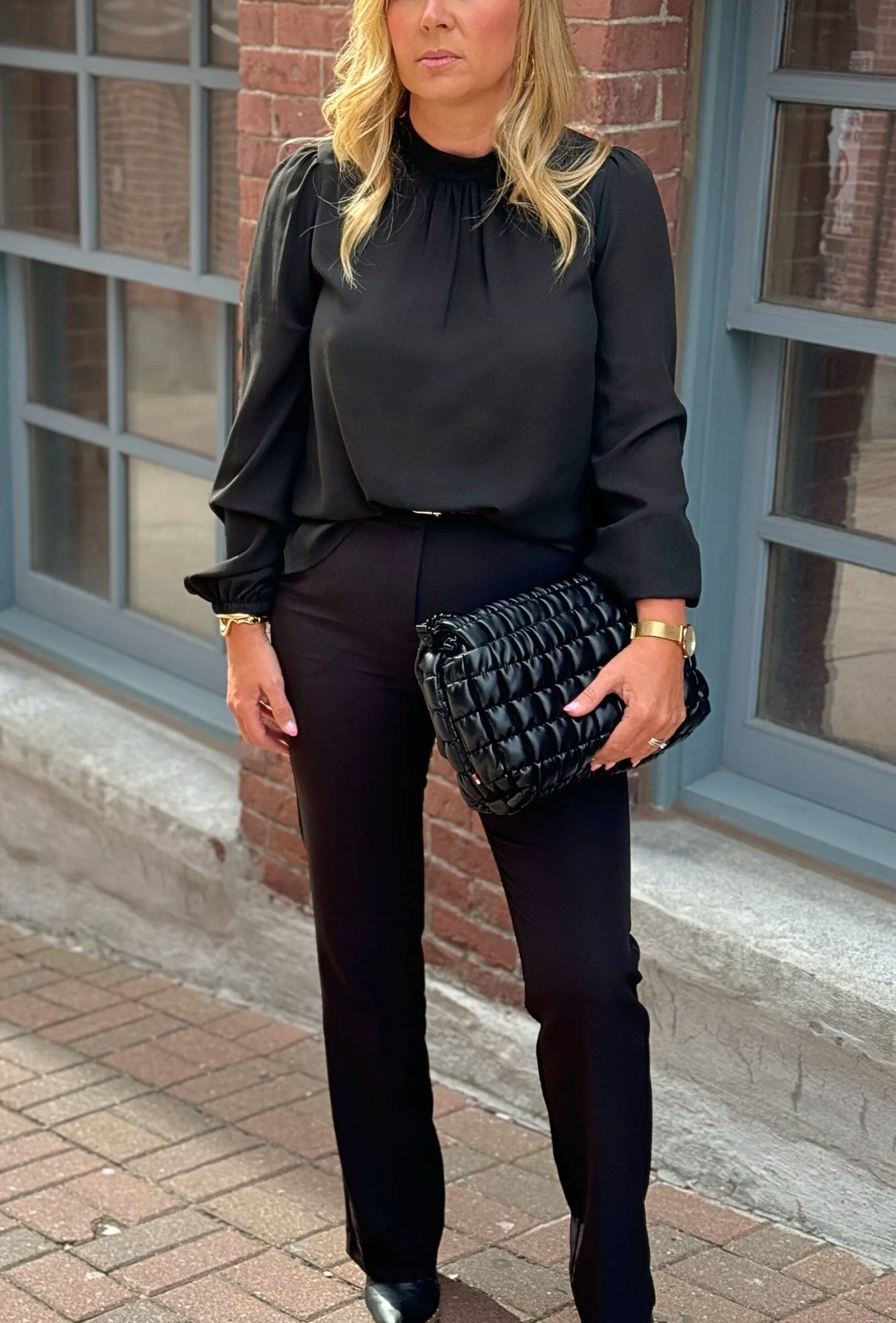 ELEGANT BLACK SHEER BLOUSE