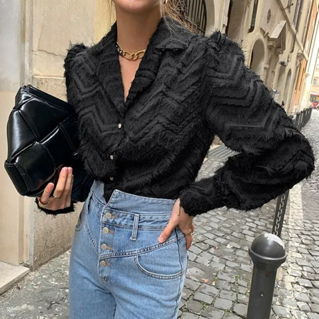 Elegant collar blouse