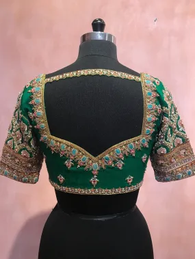 Elegant jewelled zardosi blouse