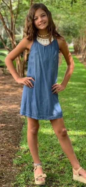 Girls soft denim shift