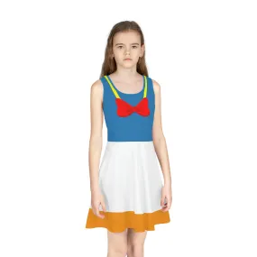 Grumpy Duck Girls' Sleeveless Sundress (AOP)