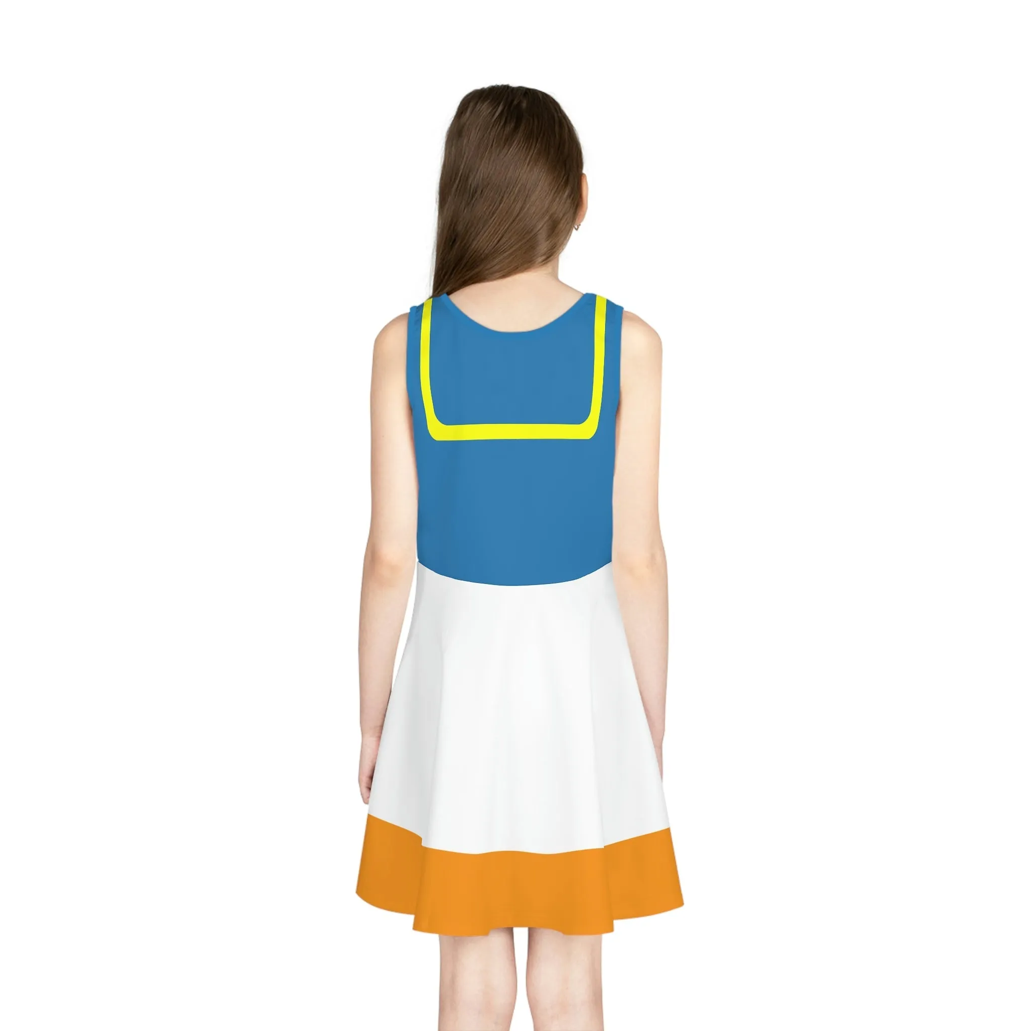 Grumpy Duck Girls' Sleeveless Sundress (AOP)