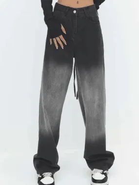 High Waist Ombre Boyfriend Jeans