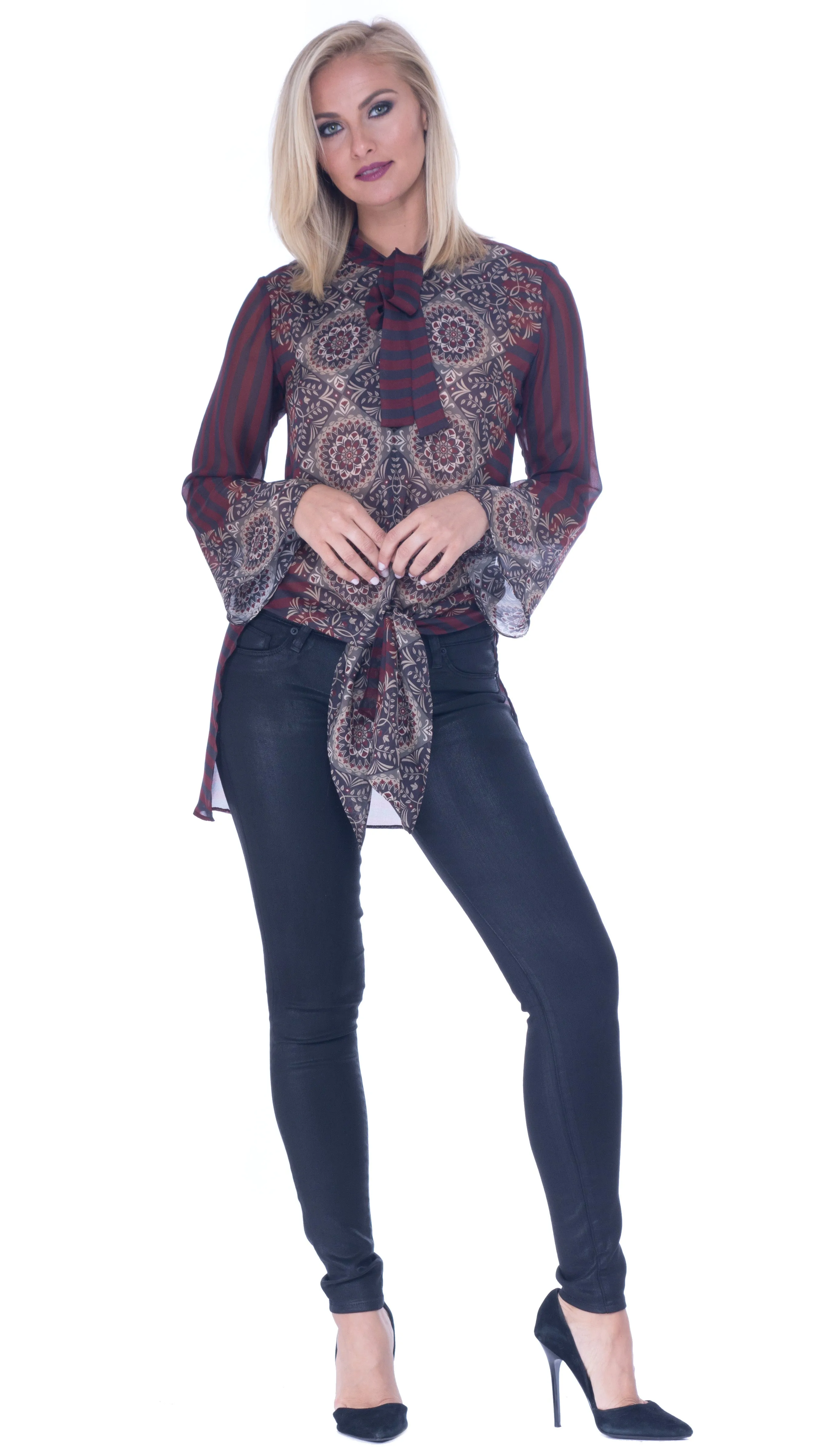 Krystal Tie Neck Tunic