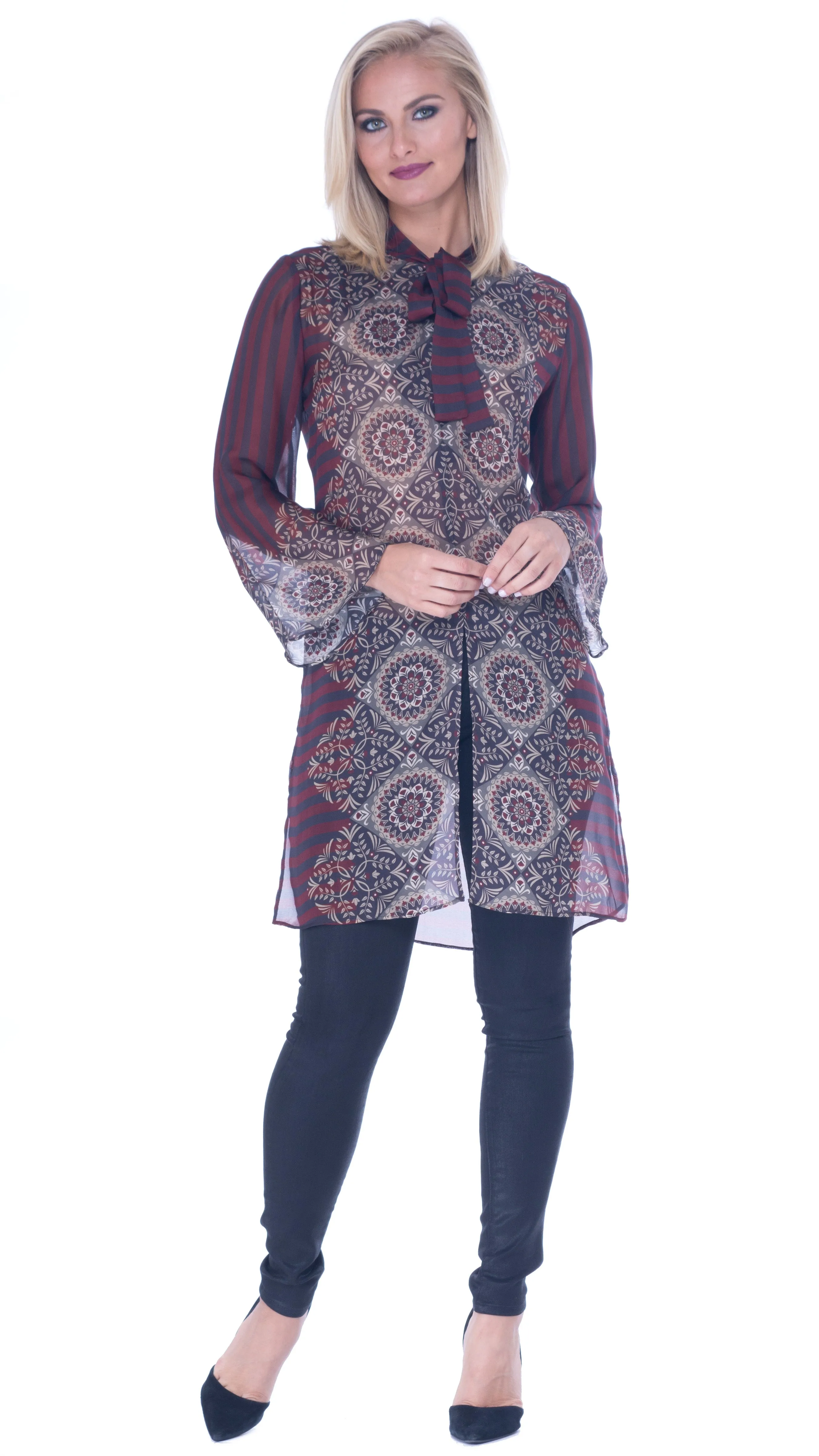 Krystal Tie Neck Tunic