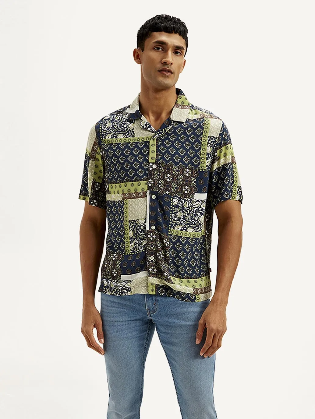 Men's Ethnic Motif Relaxed Fit Shirt