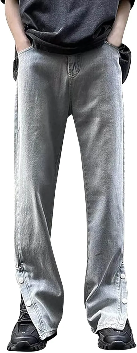 Men's Jeans Comfort Stretch Denim Straight Leg Relaxed Fit Jeans for Men Men Pants (03-Blue, XL)