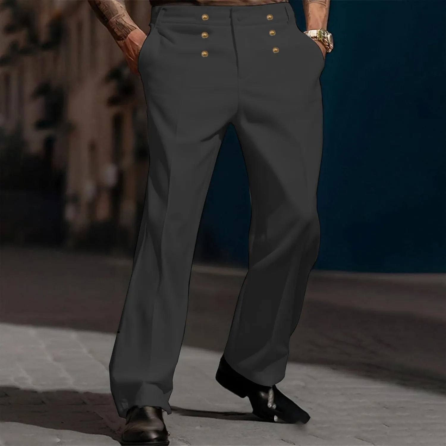 Men's Mens Solid Color Pants Simple Business Straight Suit Pants Breathable Leisure Style Elasticity Cute Trousers