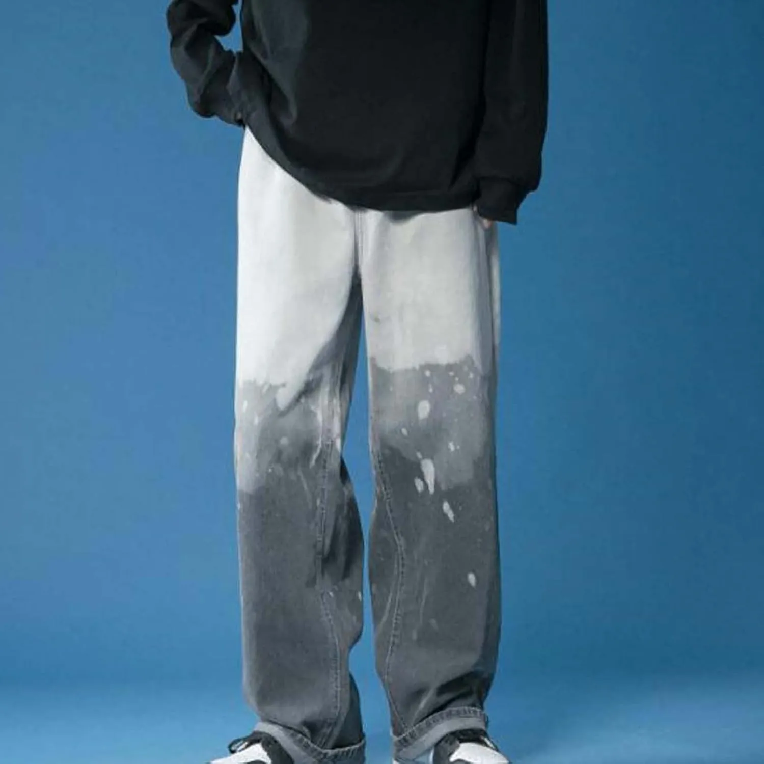 Men's Relaxed Fit Jeans - Fashion Baggy Comfort Hip Hop Denim Pants Men's Loose Straight-Leg Jeans