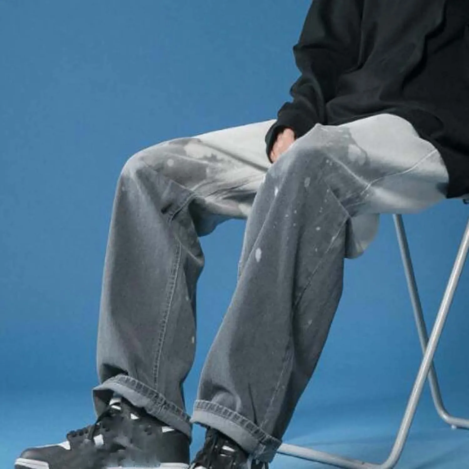 Men's Relaxed Fit Jeans - Fashion Baggy Comfort Hip Hop Denim Pants Men's Loose Straight-Leg Jeans