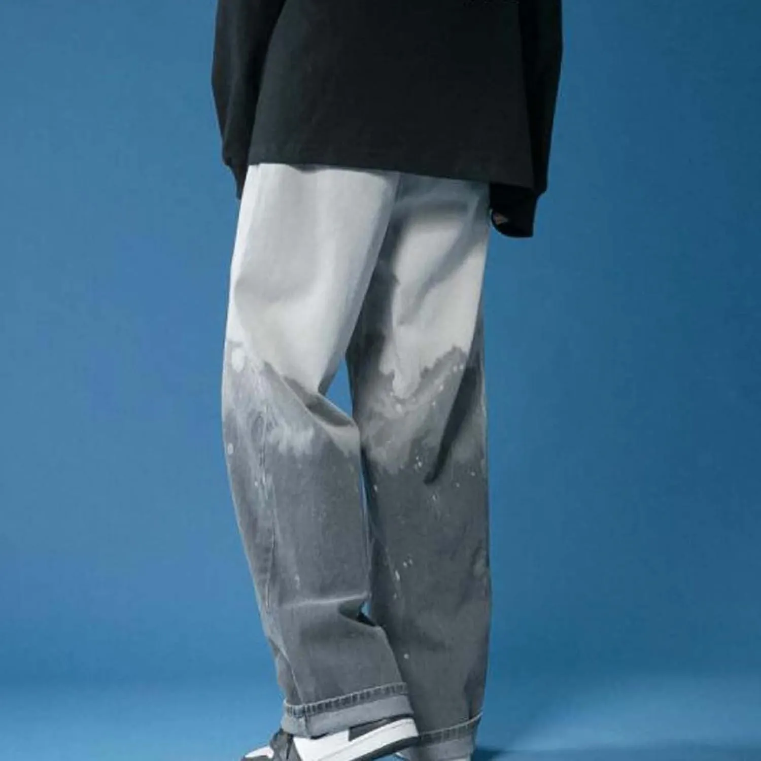 Men's Relaxed Fit Jeans - Fashion Baggy Comfort Hip Hop Denim Pants Men's Loose Straight-Leg Jeans