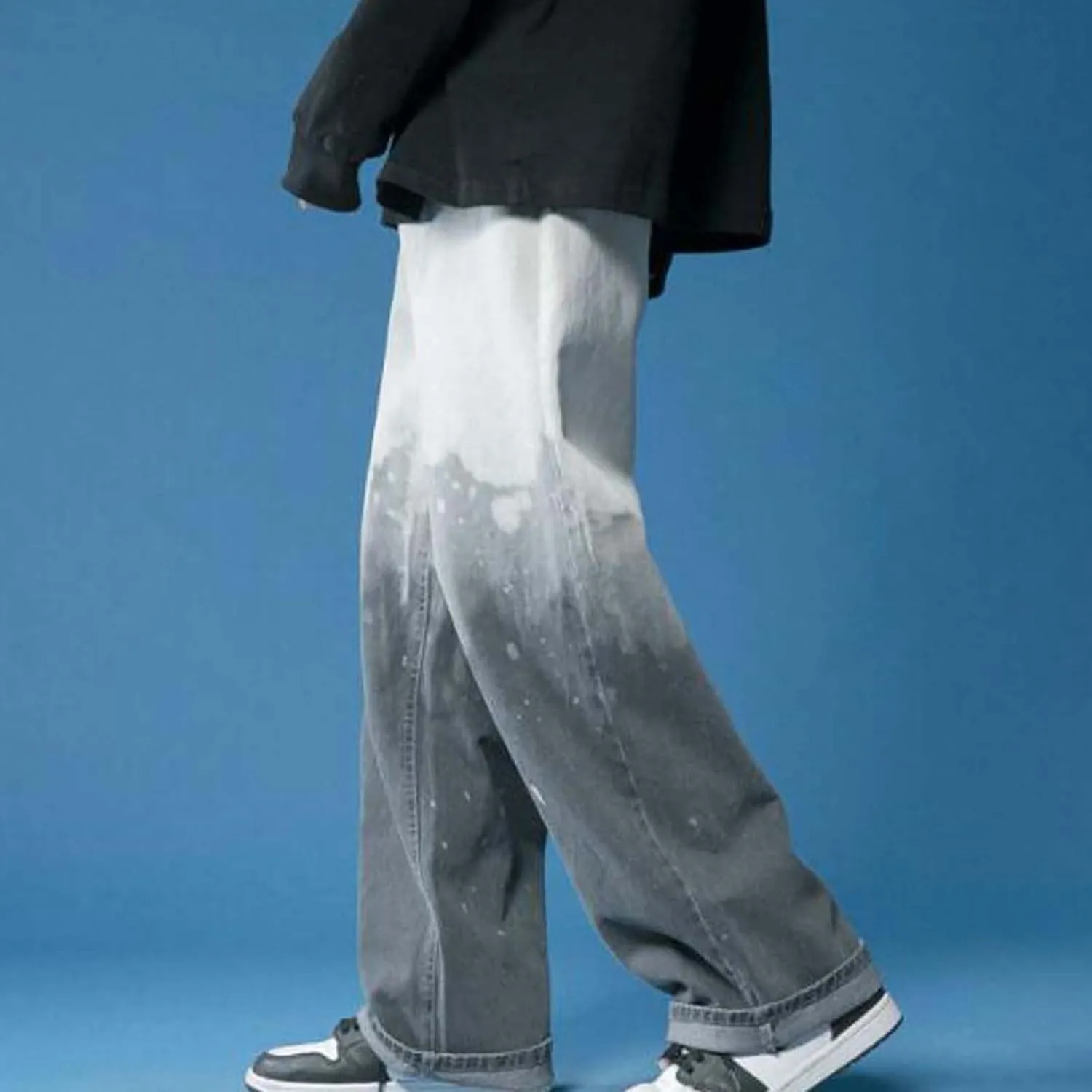 Men's Relaxed Fit Jeans - Fashion Baggy Comfort Hip Hop Denim Pants Men's Loose Straight-Leg Jeans