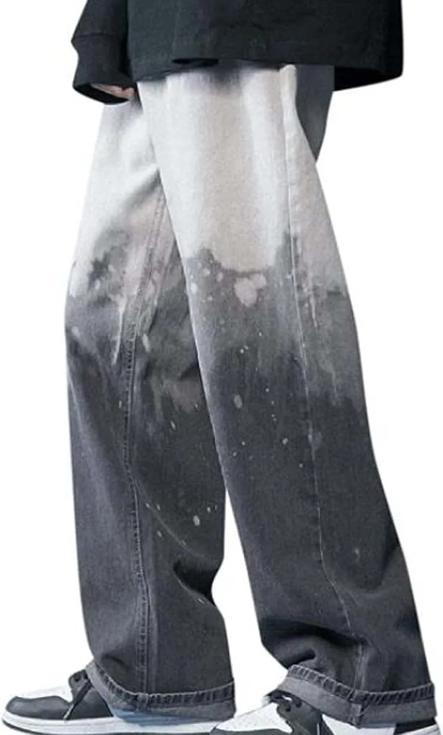 Men's Relaxed Fit Jeans - Fashion Baggy Comfort Hip Hop Denim Pants Men's Loose Straight-Leg Jeans