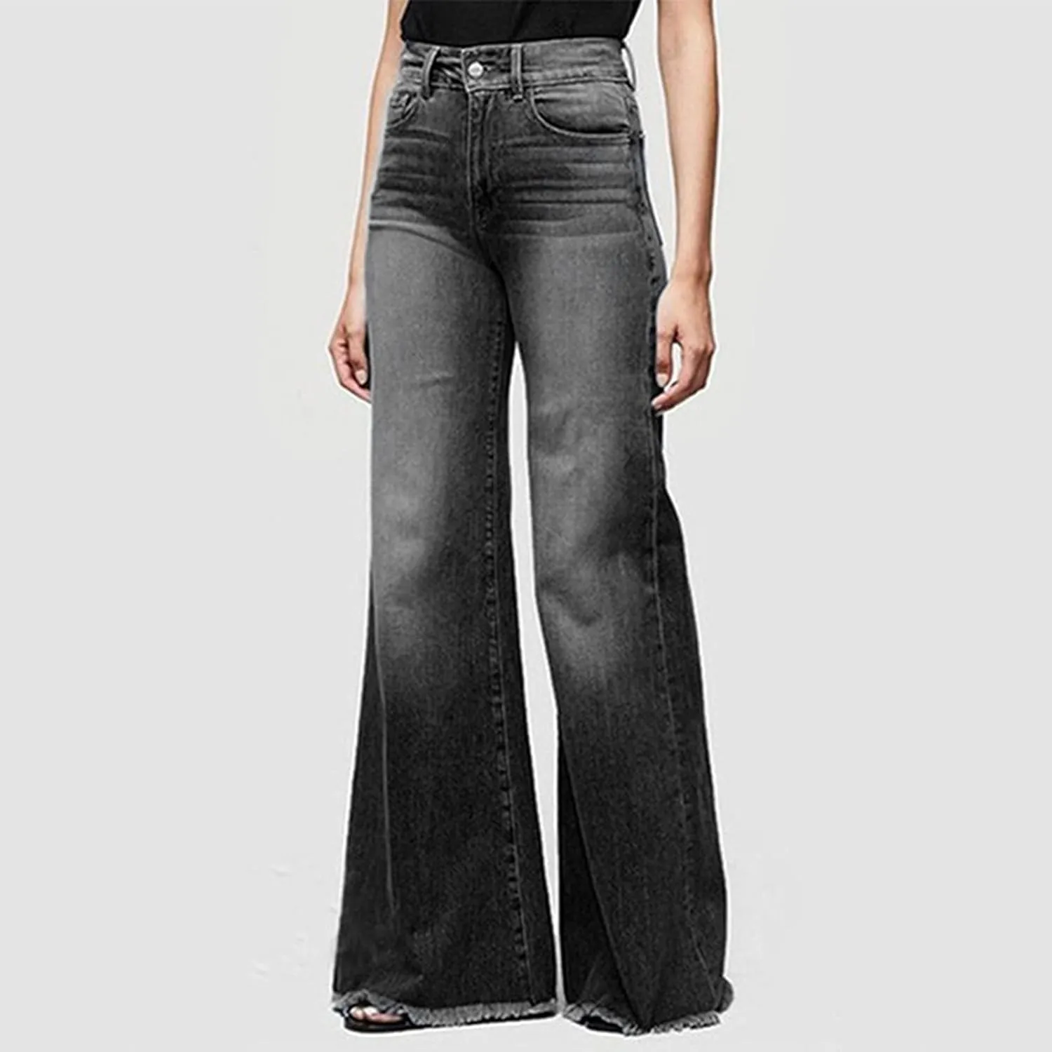 Mom Jeans, Women's Slim Fit Boyfriend Denim Jeans Relaxed Fit All Cotton Straight Leg Jean
