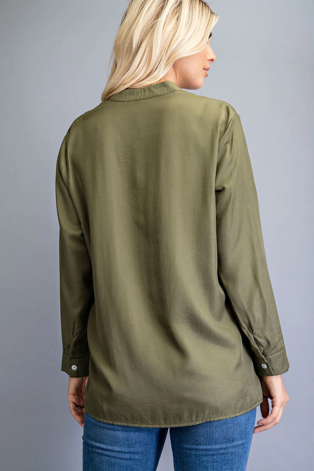 Olive Long Sleeve Tunic Top