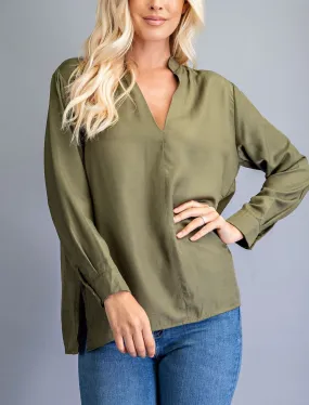 Olive Long Sleeve Tunic Top