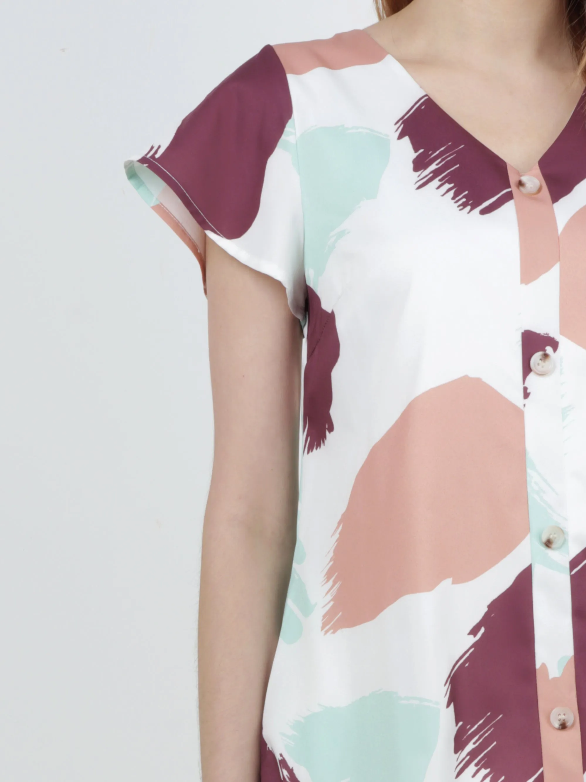 Rachel Ruffles Dress - Rust
