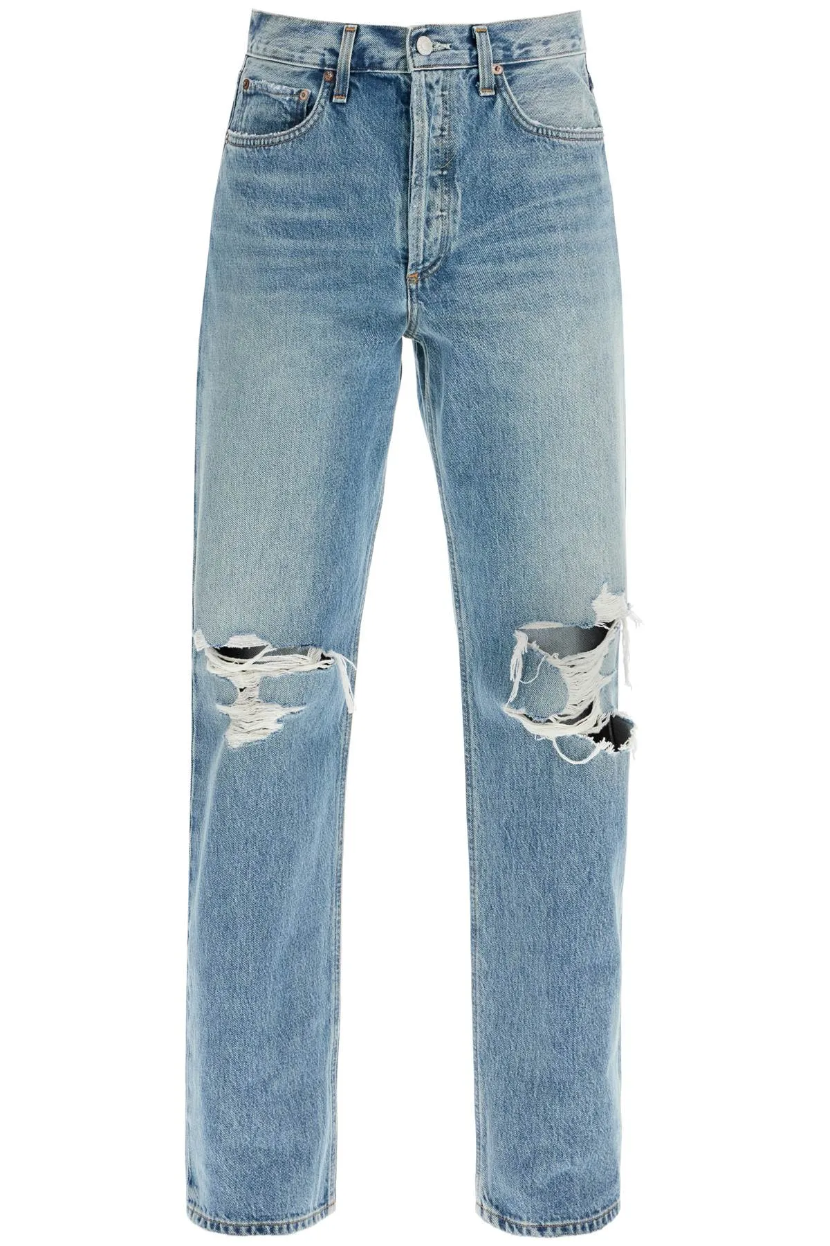 RELAXED STRAIGHT FIT KELLY USED EFFECT JEANS