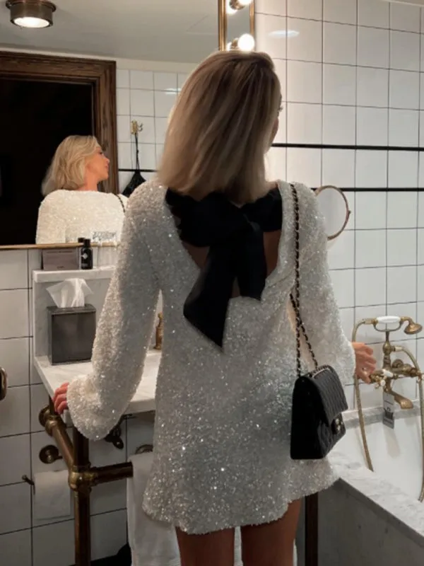 Sequin Tunic Mini Dress for Fashion Shows