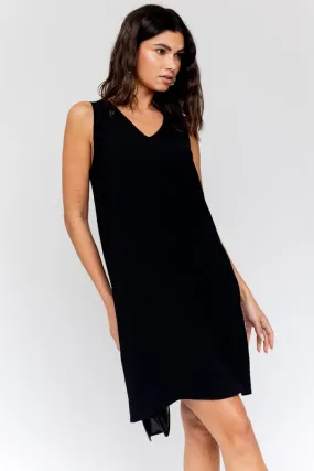Sleek Simplicity V- Neck Sleeveless Shift Dress