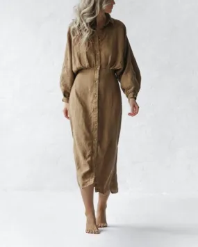 Soft Baltic Linen Midi Dress