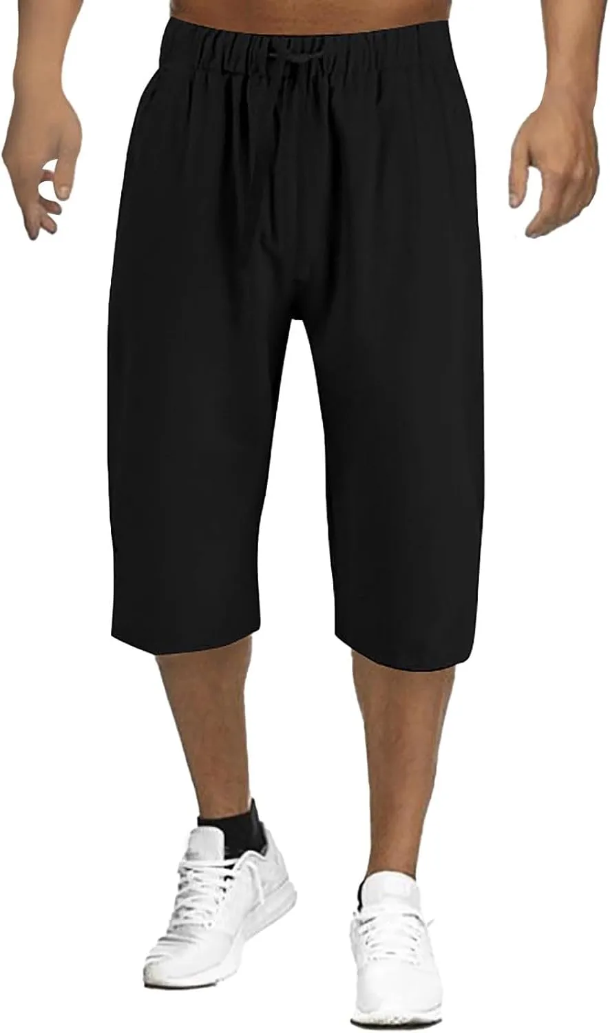 Soft Shorts for Men Summer Cortical Elastic Waist Fit Pockets Breathable Leisure Style Joggers Fresh Trendy Trousers