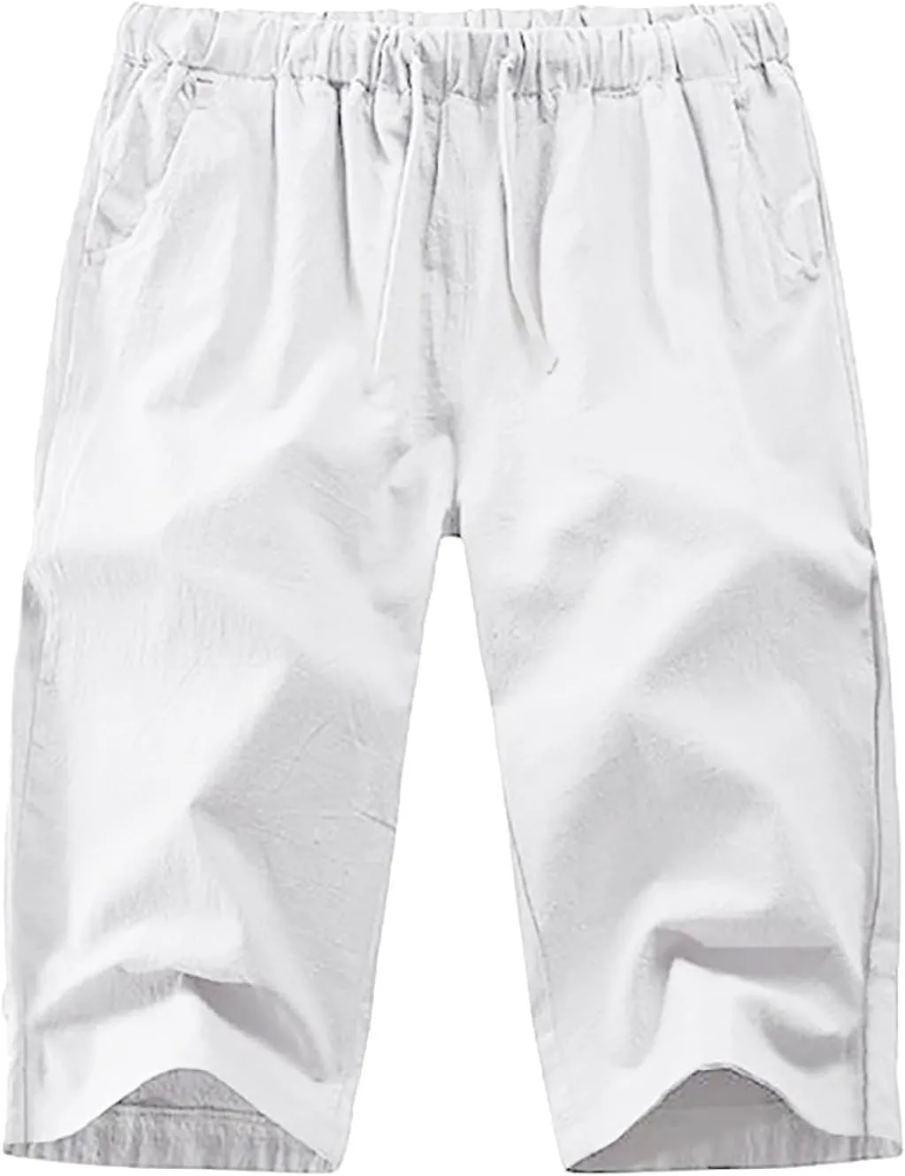 Soft Shorts for Men Summer Cortical Elastic Waist Fit Pockets Breathable Leisure Style Joggers Fresh Trendy Trousers